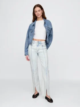 High-Rise-Jeans im 90er-Jahre-Stil mit schmalem, geradem Schnitt