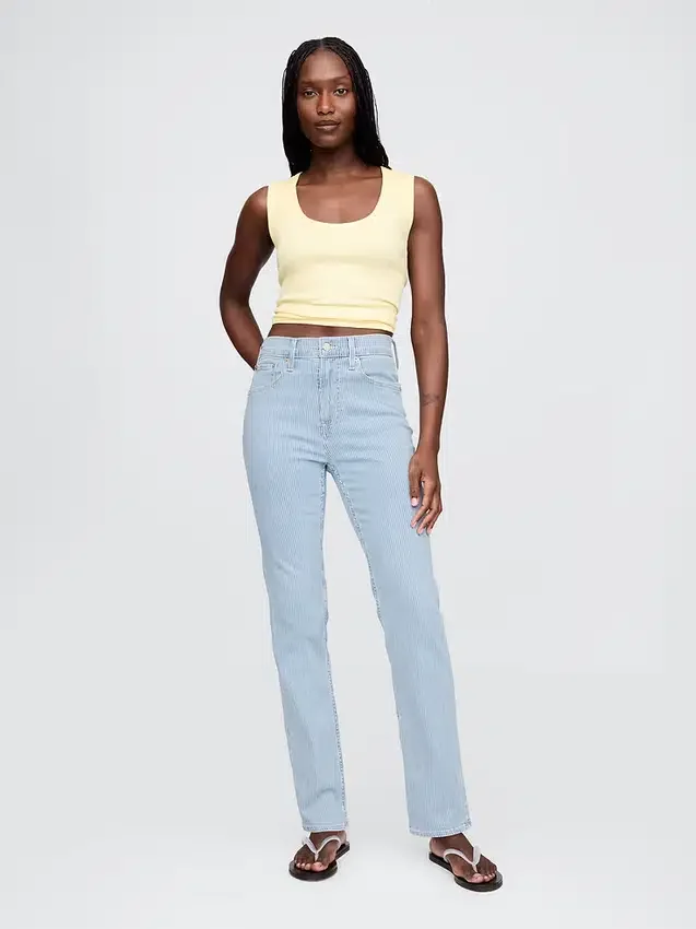 High-Rise-Jeans im 90er-Jahre-Stil mit schmalem, geradem Schnitt