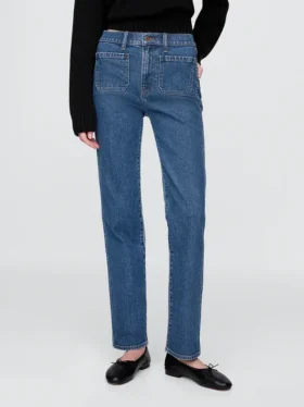 High-Rise-Jeans im 90er-Jahre-Stil mit schmalem, geradem Schnitt