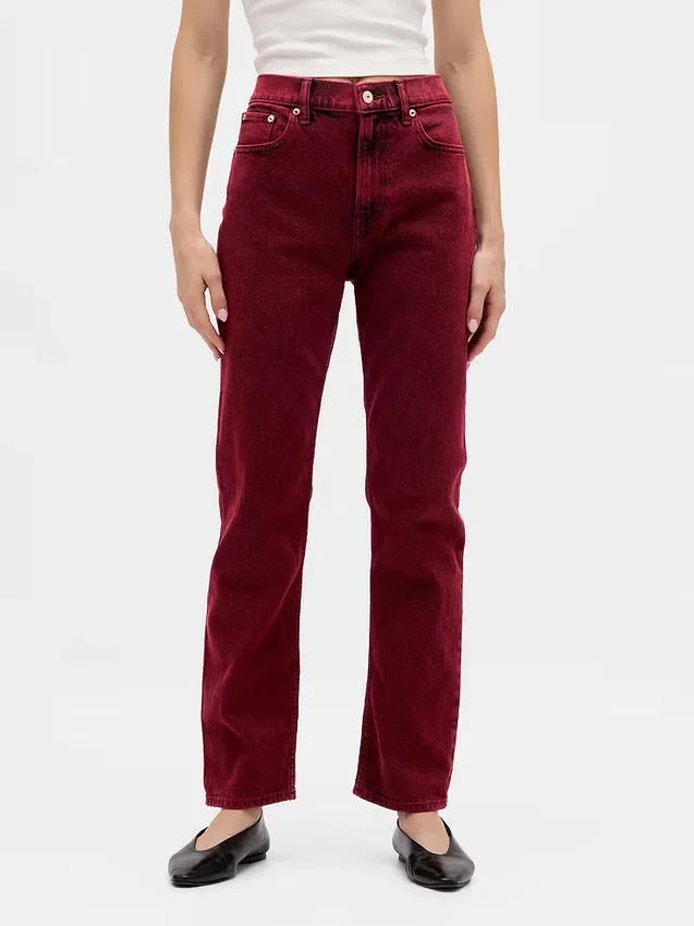 High-Rise-Jeans im 90er-Jahre-Stil mit schmalem, geradem Schnitt