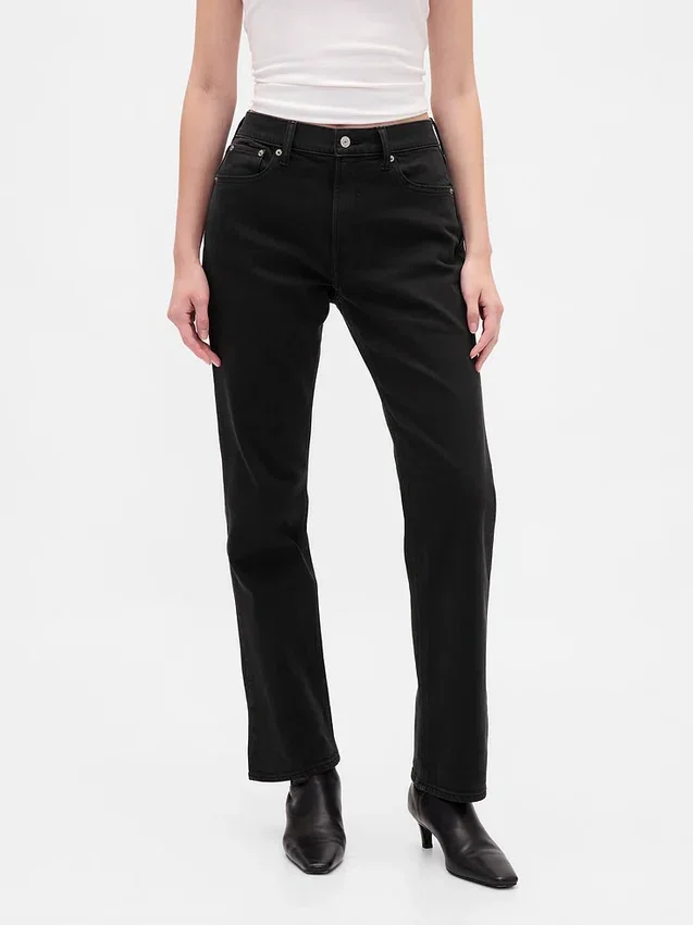 High-Rise-Jeans im 90er-Jahre-Stil mit schmalem, geradem Schnitt