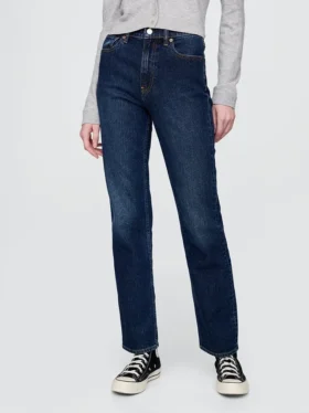 High-Rise-Jeans im 90er-Jahre-Stil mit schmalem, geradem Schnitt