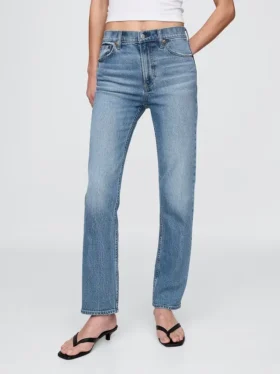 High-Rise-Jeans im 90er-Jahre-Stil mit schmalem, geradem Schnitt