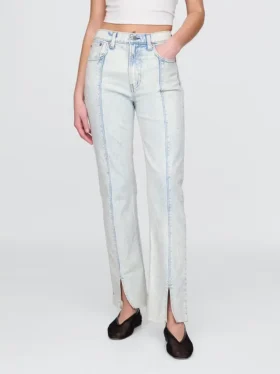 High-Rise-Jeans im 90er-Jahre-Stil mit schmalem, geradem Schnitt