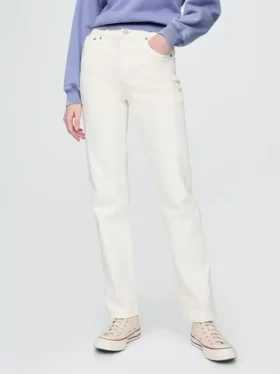 High-Rise-Jeans im 90er-Jahre-Stil mit schmalem, geradem Schnitt