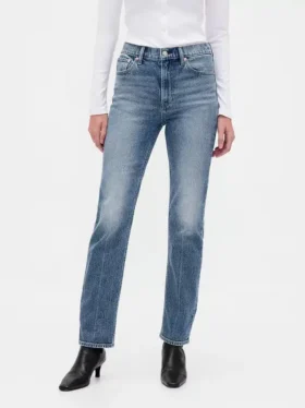 High-Rise-Jeans im 90er-Jahre-Stil mit schmalem, geradem Schnitt