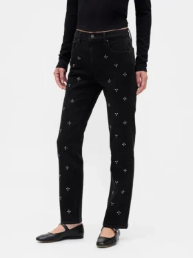 High-Rise-Jeans im 90er-Jahre-Stil mit schmalem, geradem Schnitt