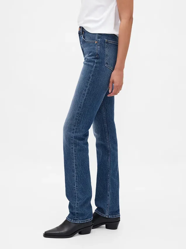 High-Rise-Jeans im 90er-Jahre-Stil mit schmalem, geradem Schnitt