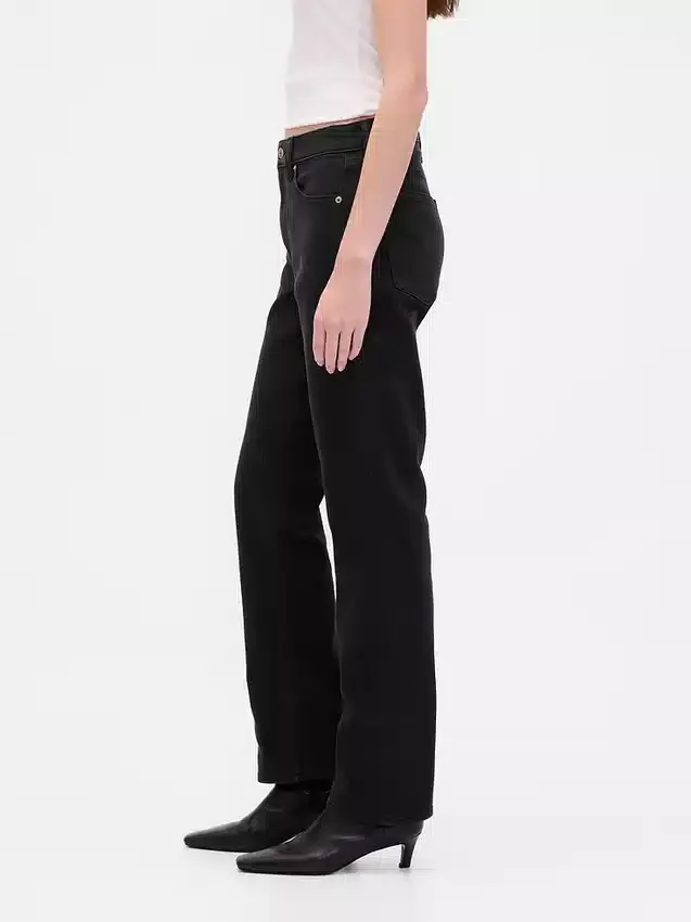 High-Rise-Jeans im 90er-Jahre-Stil mit schmalem, geradem Schnitt