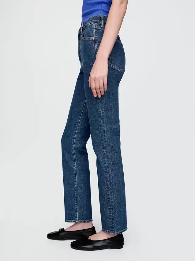 High-Rise-Jeans im 90er-Jahre-Stil mit schmalem, geradem Schnitt