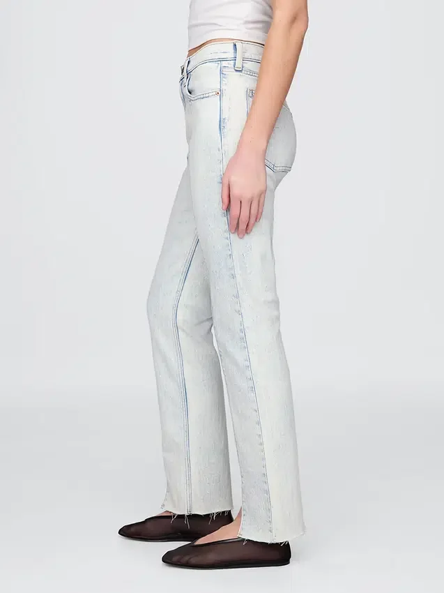 High-Rise-Jeans im 90er-Jahre-Stil mit schmalem, geradem Schnitt