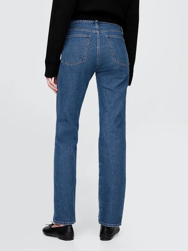 High-Rise-Jeans im 90er-Jahre-Stil mit schmalem, geradem Schnitt