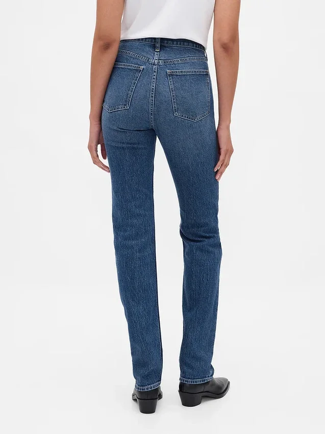 High-Rise-Jeans im 90er-Jahre-Stil mit schmalem, geradem Schnitt