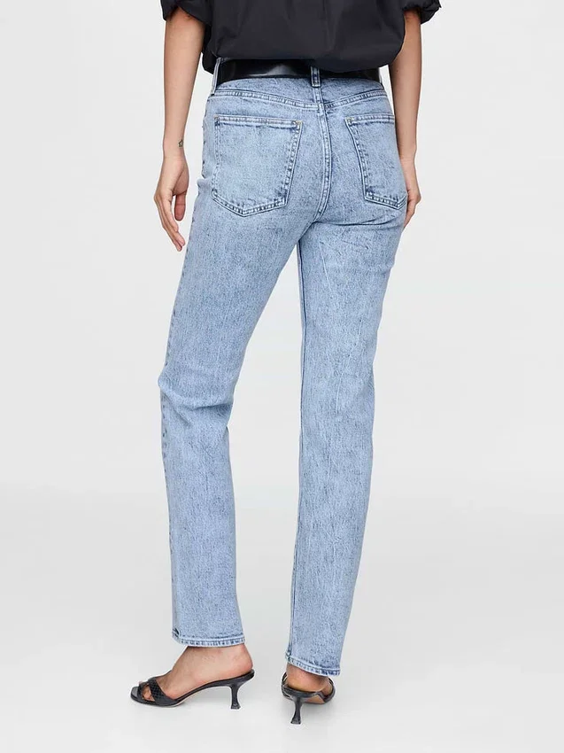High-Rise-Jeans im 90er-Jahre-Stil mit schmalem, geradem Schnitt