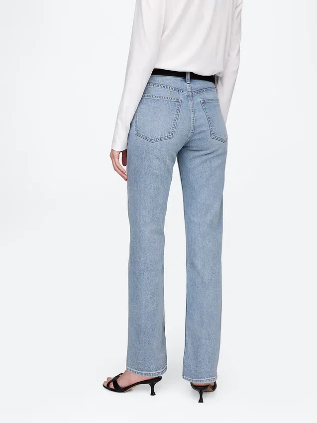 High-Rise-Jeans im 90er-Jahre-Stil mit schmalem, geradem Schnitt
