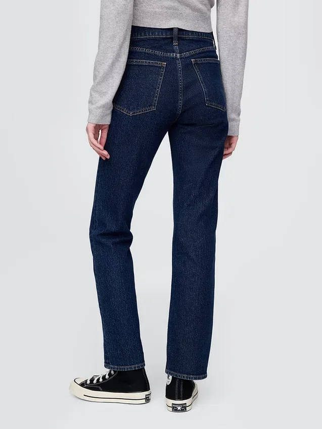 High-Rise-Jeans im 90er-Jahre-Stil mit schmalem, geradem Schnitt