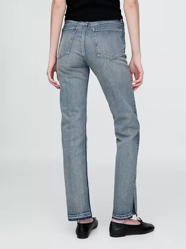 High-Rise-Jeans im 90er-Jahre-Stil mit schmalem, geradem Schnitt