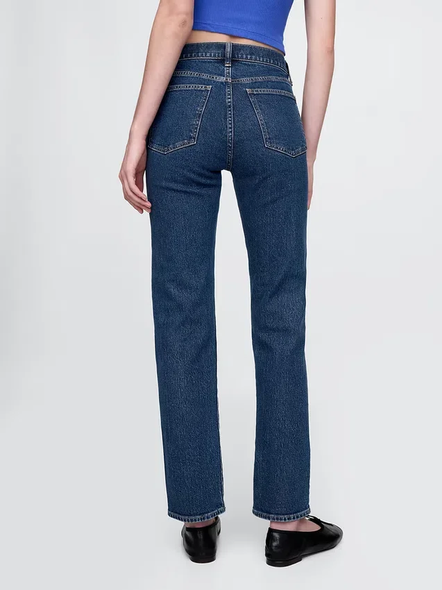 High-Rise-Jeans im 90er-Jahre-Stil mit schmalem, geradem Schnitt
