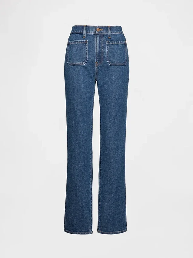 High-Rise-Jeans im 90er-Jahre-Stil mit schmalem, geradem Schnitt