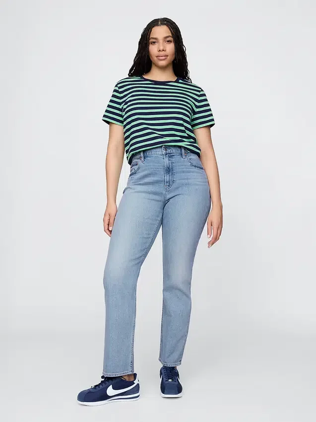 High-Rise-Jeans im 90er-Jahre-Stil mit schmalem, geradem Schnitt