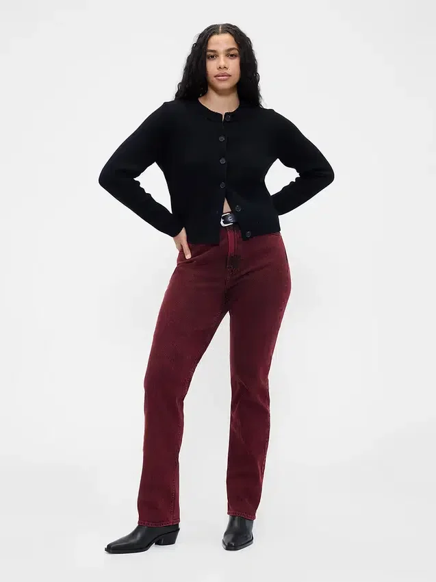 High-Rise-Jeans im 90er-Jahre-Stil mit schmalem, geradem Schnitt