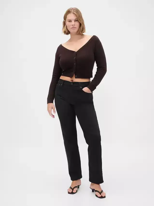 High-Rise-Jeans im 90er-Jahre-Stil mit schmalem, geradem Schnitt