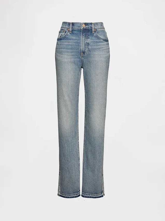 High-Rise-Jeans im 90er-Jahre-Stil mit schmalem, geradem Schnitt