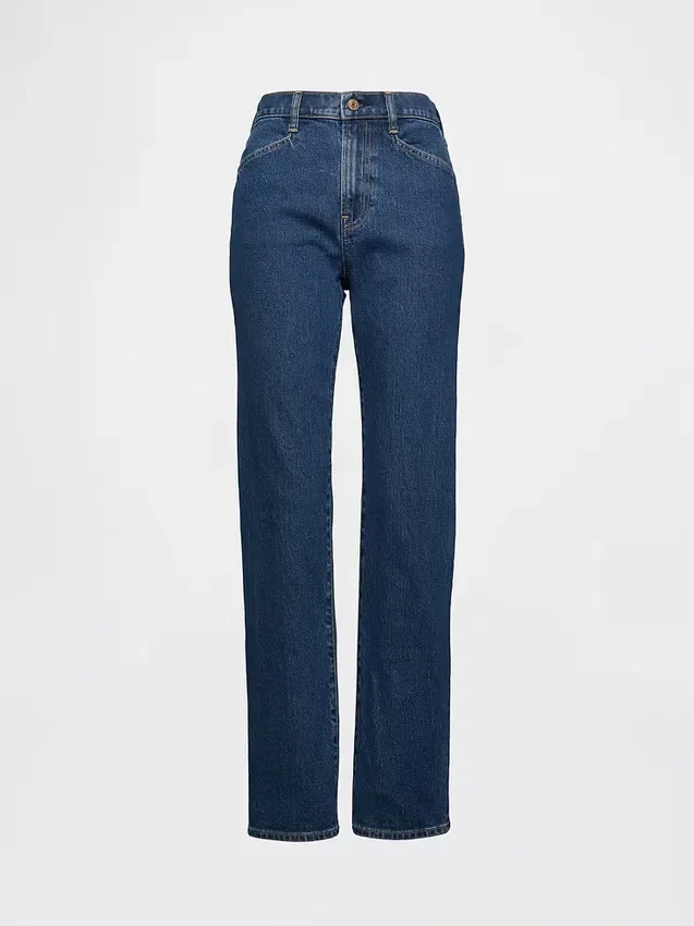 High-Rise-Jeans im 90er-Jahre-Stil mit schmalem, geradem Schnitt
