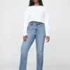 High-Rise-Jeans im 90er-Jahre-Stil mit schmalem, geradem Schnitt
