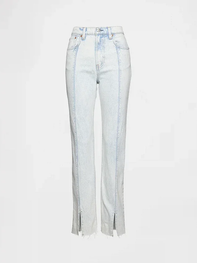 High-Rise-Jeans im 90er-Jahre-Stil mit schmalem, geradem Schnitt