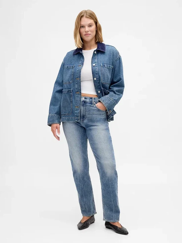 High-Rise-Jeans im 90er-Jahre-Stil mit schmalem, geradem Schnitt