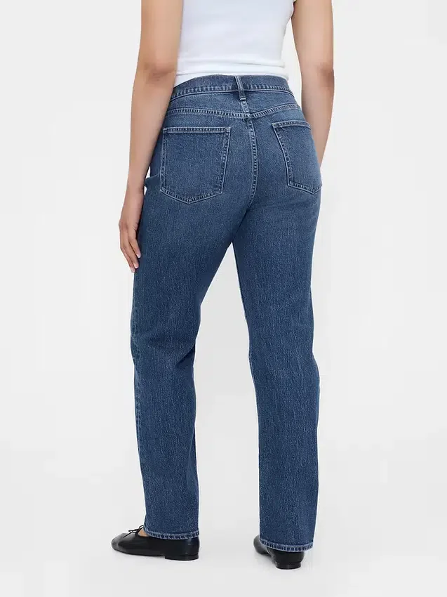 High-Rise-Jeans im 90er-Jahre-Stil mit schmalem, geradem Schnitt