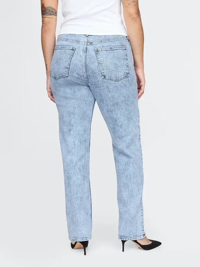 High-Rise-Jeans im 90er-Jahre-Stil mit schmalem, geradem Schnitt