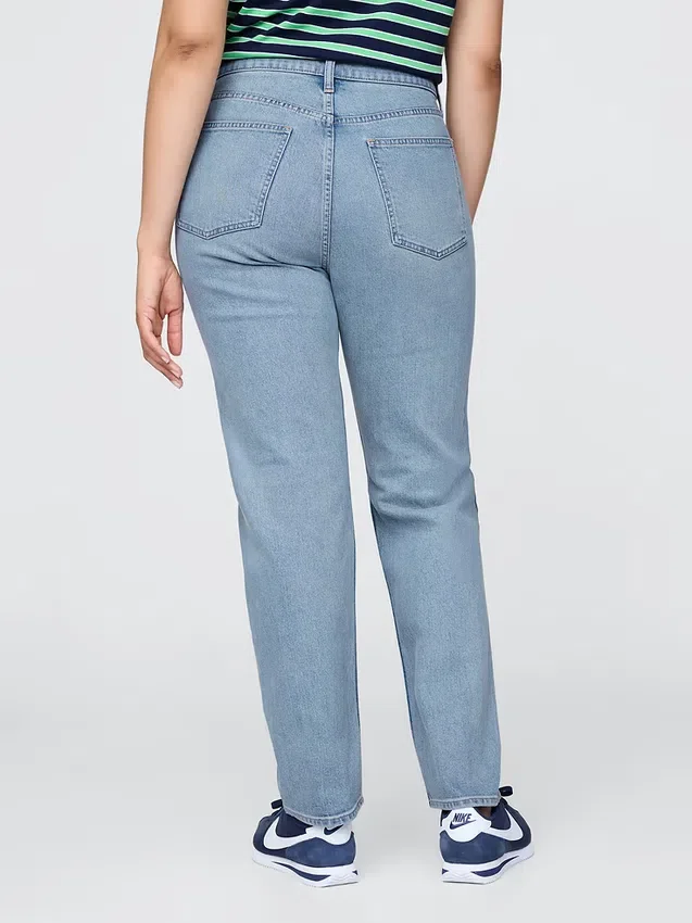 High-Rise-Jeans im 90er-Jahre-Stil mit schmalem, geradem Schnitt
