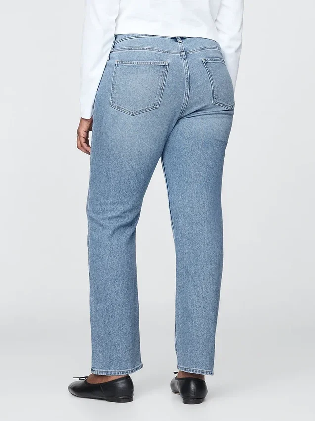 High-Rise-Jeans im 90er-Jahre-Stil mit schmalem, geradem Schnitt