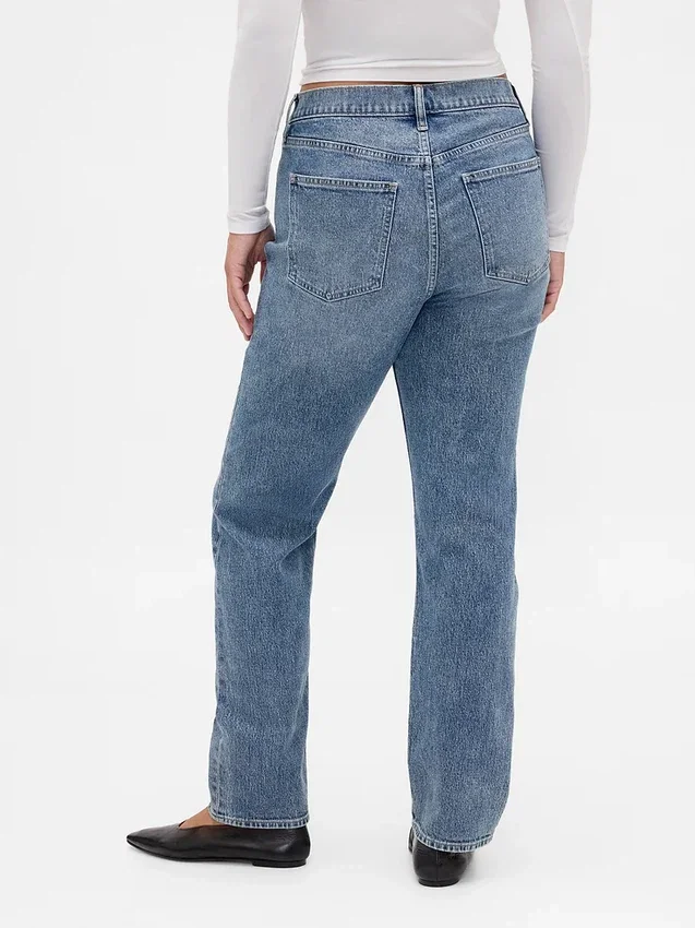 High-Rise-Jeans im 90er-Jahre-Stil mit schmalem, geradem Schnitt