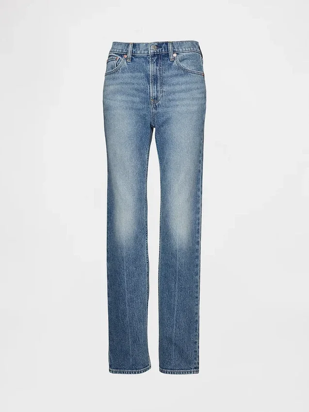 High-Rise-Jeans im 90er-Jahre-Stil mit schmalem, geradem Schnitt