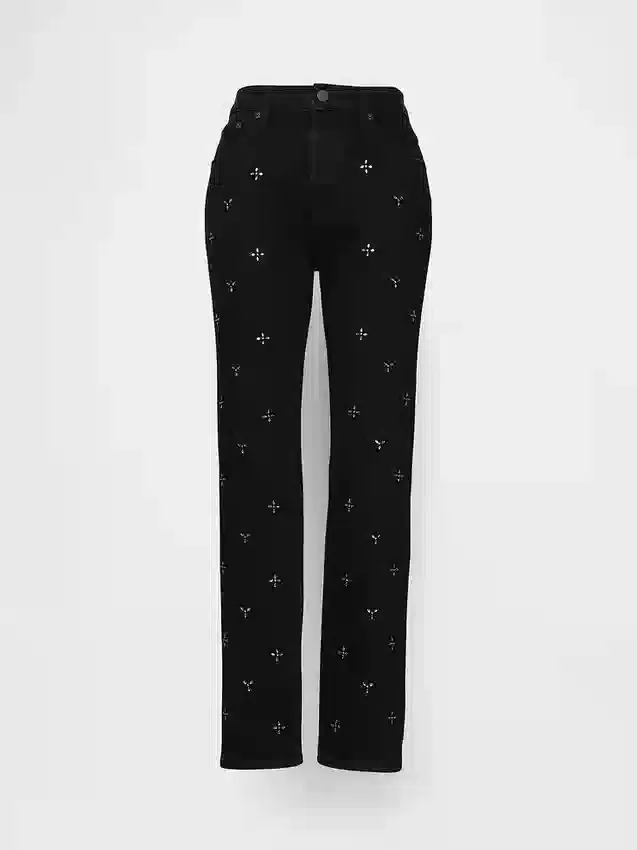 High-Rise-Jeans im 90er-Jahre-Stil mit schmalem, geradem Schnitt