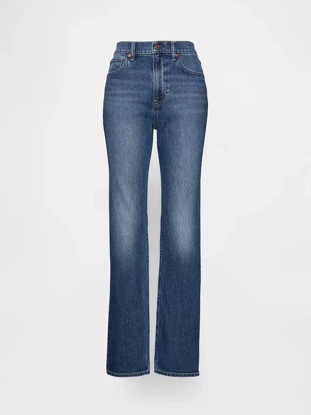 High-Rise-Jeans im 90er-Jahre-Stil mit schmalem, geradem Schnitt