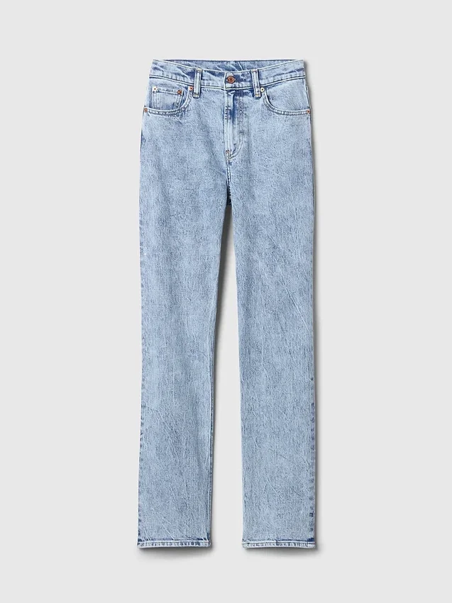 High-Rise-Jeans im 90er-Jahre-Stil mit schmalem, geradem Schnitt