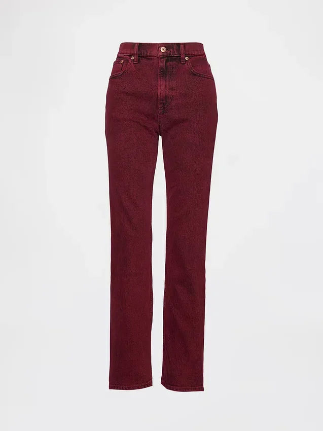 High-Rise-Jeans im 90er-Jahre-Stil mit schmalem, geradem Schnitt