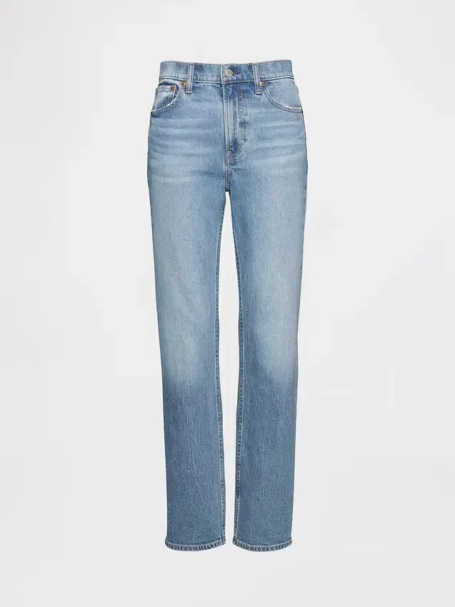 High-Rise-Jeans im 90er-Jahre-Stil mit schmalem, geradem Schnitt