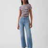 High-Rise-Jeans im 90er-Jahre-Stil, schmal geschnitten, gerade Beinschnitt, verkürzt