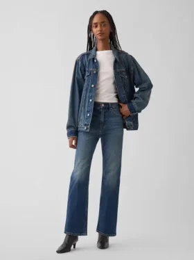 High-Rise-Jeans im 90er-Jahre-Stil, schmal geschnitten, gerade Beinschnitt, verkürzt