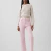High-Rise-Jeans im 90er-Jahre-Stil, schmal geschnitten, gerade Beinschnitt, verkürzt