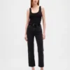 High-Rise-Jeans im 90er-Jahre-Stil, schmal geschnitten, gerade Beinschnitt, verkürzt
