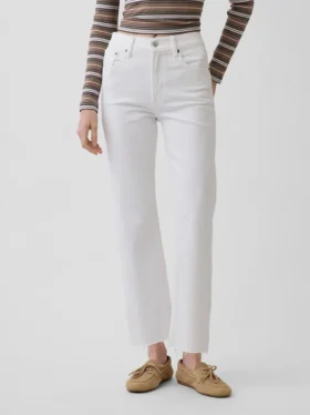 High-Rise-Jeans im 90er-Jahre-Stil, schmal geschnitten, gerade Beinschnitt, verkürzt