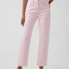 High-Rise-Jeans im 90er-Jahre-Stil, schmal geschnitten, gerade Beinschnitt, verkürzt
