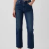 High-Rise-Jeans im 90er-Jahre-Stil, schmal geschnitten, gerade Beinschnitt, verkürzt