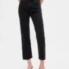 High-Rise-Jeans im 90er-Jahre-Stil, schmal geschnitten, gerade Beinschnitt, verkürzt